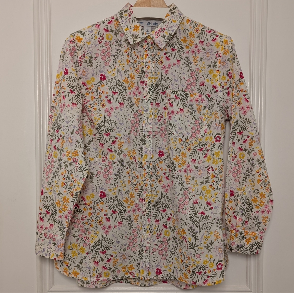 Old Navy Ditsy-Floral Print Classic Shirt